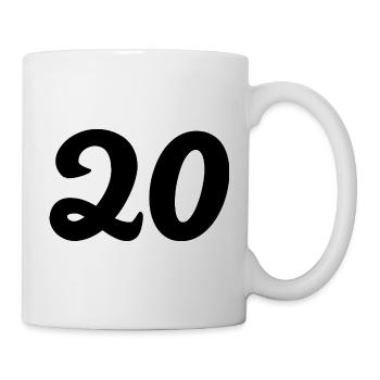20. 20th ANNIVERSARY. 20 YEARS ANNIVERSARY. 20 YEARS. - Mug - white - Right
