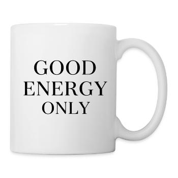 Good Energy Only Saying Motivation Positive Vibes - Mug - white - Right