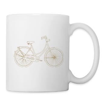 Fahrrad Retro City Bike Geschenk Hollandrad Stil - Tasse - Weiß - Rechts