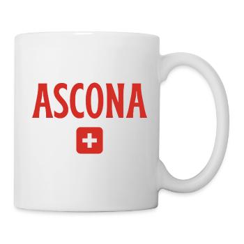 Ascona Schweiz Flagge - Tasse - Weiß - Rechts