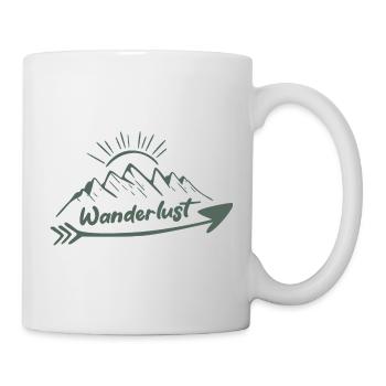 Wanderlust Mountain Outdoor Travel Design - Tasse - Weiß - Rechts