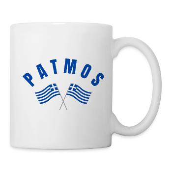 Patmos-kreuzende griechische Flaggen - Tasse - Weiß - Rechts