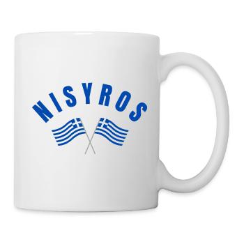 Nisyros griechische Flaggen - Tasse - Weiß - Rechts