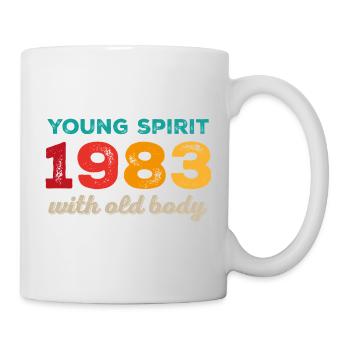 43e anniversaire 1983 - Mug blanc - blanc - Droite