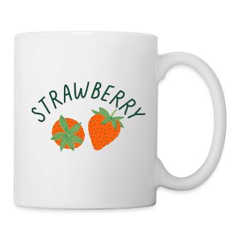 T-shirt fraise mignon, esthétique fruitée d'été - Mug blanc - blanc - Droite