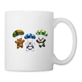 Three Bears Jump with a Parachute - Mug - white - Right