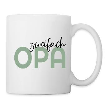 Baby Zweifach Opa - Tasse - Weiß - Rechts