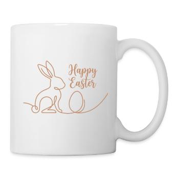 Happy Easter, Cute Bunny Easter Hoodie - Tasse - Weiß - Rechts
