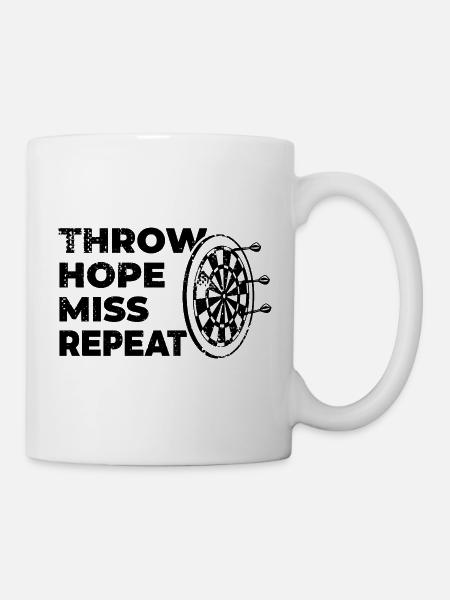 Dartspieler Spruch - Tasse - Weiß