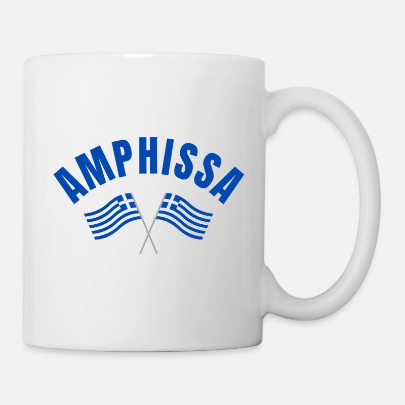 Amphissa Greek Flags  - Mug - white