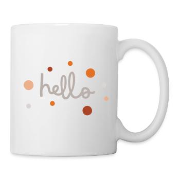 Bonjour mignonne Typographie minimaliste Design esthétique douce - Mug blanc - blanc - Droite