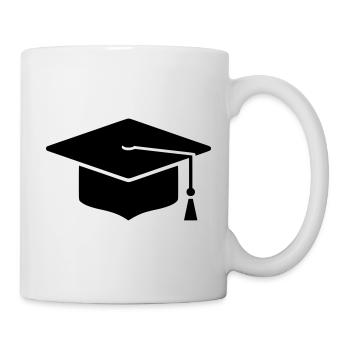 Doktorhut Abschluss Icon - Tasse - Weiß - Rechts