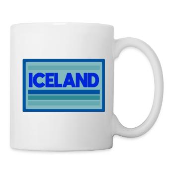 Graphique des bandes bleues islandaises - Mug blanc - blanc - Droite