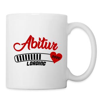 Abitur 2026 Herzdesign Shirt - Tasse - Weiß - Rechts