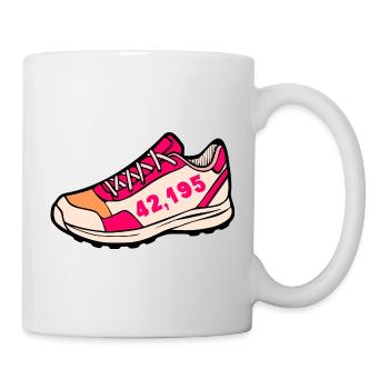 Chaussures de marathon à pied Course - Mug blanc - blanc - Droite