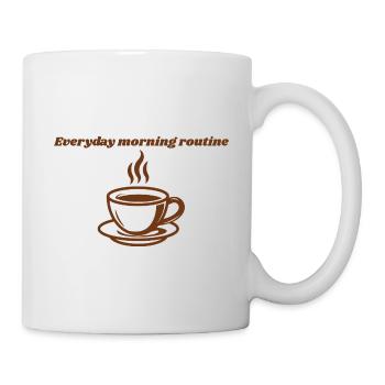 Sigura design Morning routine: steaming cup of coffee - Mug - white - Right