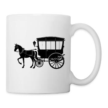 Amish-Pferdekutsche - Tasse - Weiß - Rechts