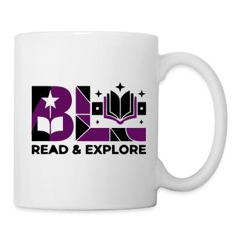 Read Explore Buch Typografie - Tasse - Weiß - Rechts