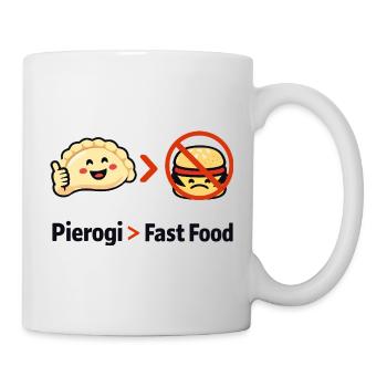Pierogi Over Fast Food - Mug - white - Right