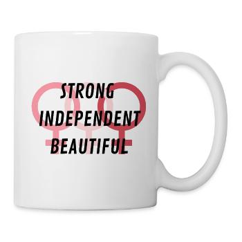 Strong Independent Beautiful - Mug - white - Right