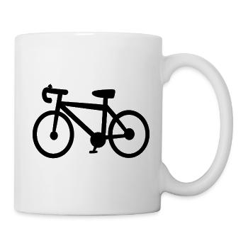 Minimale Fahrradsilhouette - Tasse - Weiß - Rechts