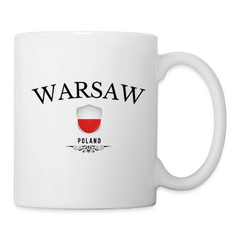 Souvenir Warschau, elegantes Design Warschau - Tasse - Weiß - Rechts