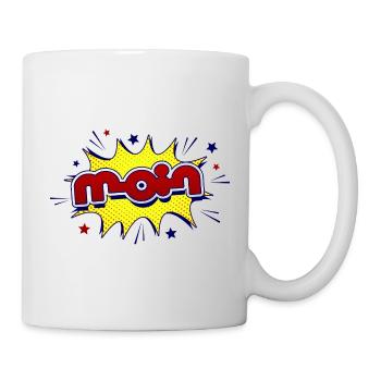 Bonjour - Mug blanc - blanc - Droite