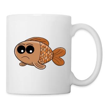 Grumpy Goldfish Cartoon - Tasse - Weiß - Rechts