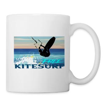 Le kitesurf - Mug blanc - blanc - Droite