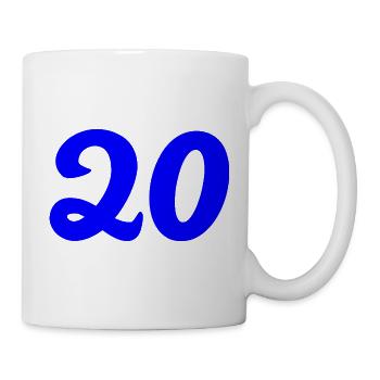 20. 20th ANNIVERSARY. 20 YEARS ANNIVERSARY. 20 YEARS. - Mug - white - Right