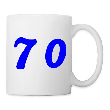 70. 70 ANS. 70e ANNIVERSAIRE. ANNIVERSAIRE 70 ANS. - Mug blanc - blanc - Droite