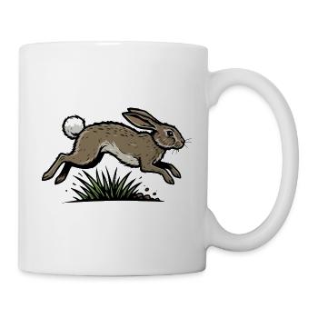 Wilde Natur Wildhase - Tasse - Weiß - Rechts