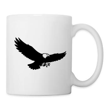Eagle Silhouette Bird of Prey Logo - Mug - white - Right