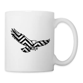 Adler Geometrisch Polygon Logo - Tasse - Weiß - Rechts
