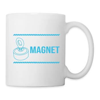 Magnetangeln Angeln Magnet Angler - Tasse - Weiß - Rechts