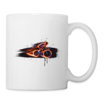 Conception de vélo de vitesse pour cyclistes de route - Mug blanc - blanc - Droite