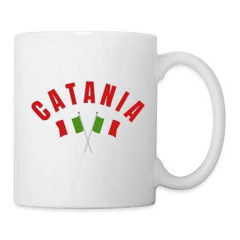 Catania Italienische Flaggen - Tasse - Weiß - Rechts