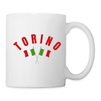 Torino Crest with Italian Flags - Mug - white - Right