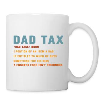 Dad Tax Bold Teal & Orange - Mug - white - Right