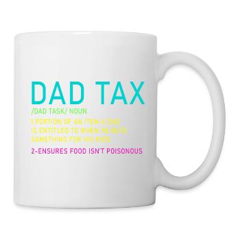 Dad Tax Neon Meme Tee - Tasse - Weiß - Rechts