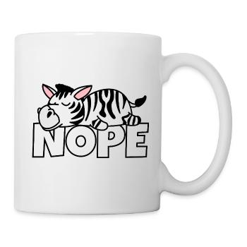Nope Not Today Lazy Lazy Zebra Africa Safari - Mug - white - Right