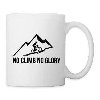 Mountainbike No Climb No Glory MTB Radsport - Tasse - Weiß - Rechts