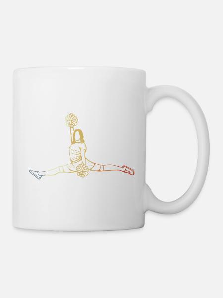 Weiblicher Cheerleader Zeichnung - Tasse - Weiß