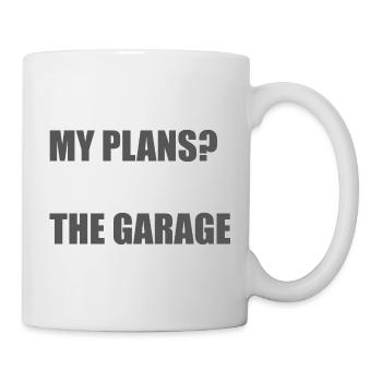 Mes plans ? Passionné de voitures, mécanicien automobile - Mug blanc - blanc - Droite