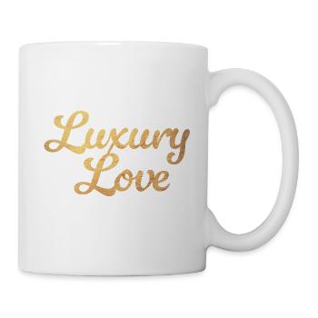 Luxury Love Liebe Gold exklusiv Glamour Luxus - Tasse - Weiß - Rechts