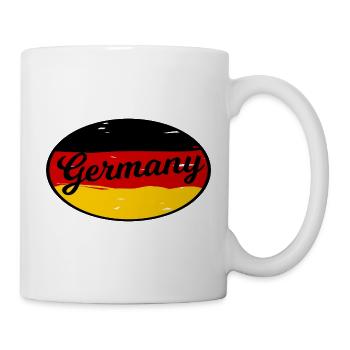 Germany Schriftflagge Wellenlook - Tasse - Weiß - Rechts