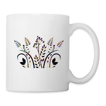 Blumen - Tasse - Weiß - Rechts
