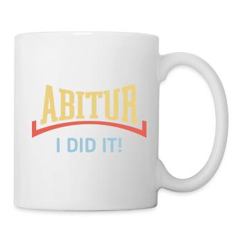 Abitur – I Did It! (Abiturient / Konkav / White) - Mug - white - Right