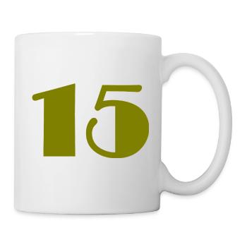 15. 15 ANS. 15e ANNIVERSAIRE. ANNIVERSAIRE 15 ANS. - Mug blanc - blanc - Droite