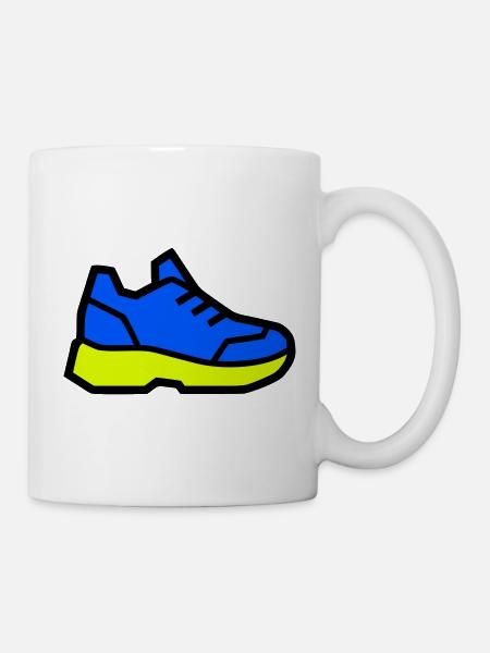 Moderner Laufschuh Sneaker - Tasse - Weiß